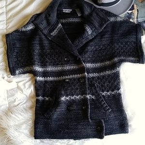 BKE Short Sleeve Double Breasted Sweater